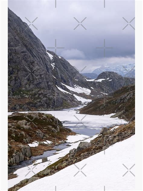 Póster Maravillosos paisajes de Noruega Vestland Hermoso paisaje en