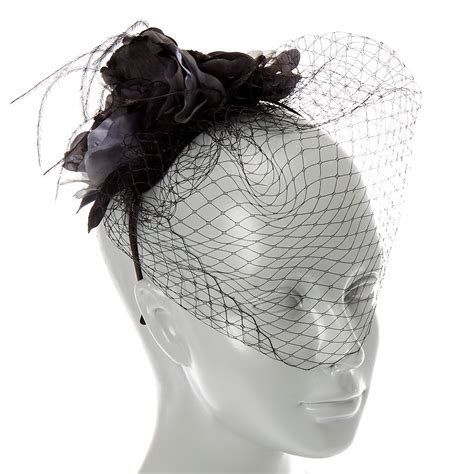 Black Floral Fascinator Headband Claires Us