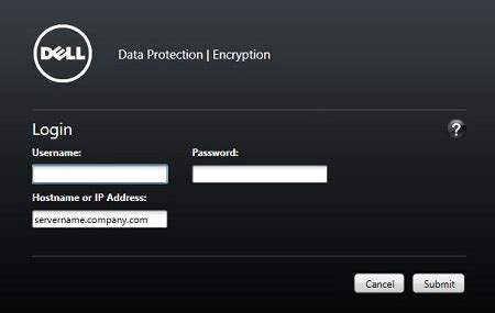 How To Access The Dell Data Security Dell Data Protection Server