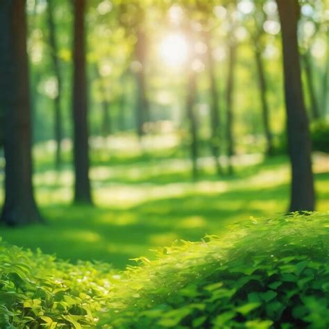 Premium Photo Sunny Abstract Green Nature Background Blur Park With