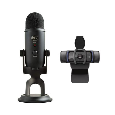 Blue Microphone Yeti USB Microphone Blackout with Logitech C920S HD Pro ...