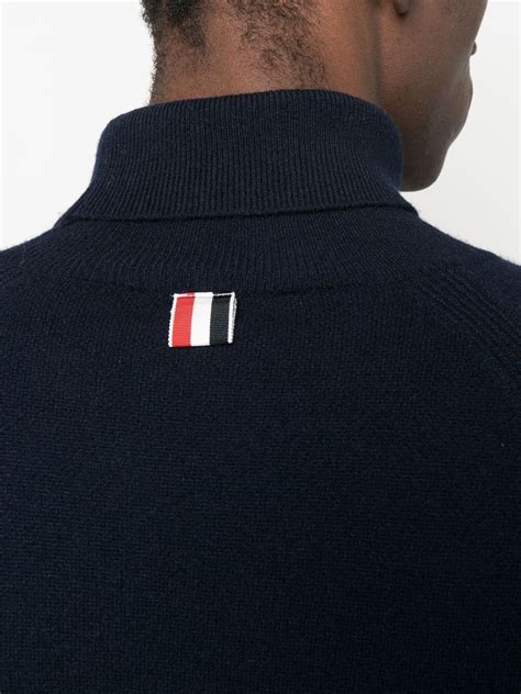 Thom Browne Cashmere Turtle Neck Sweater Blue Farfetch