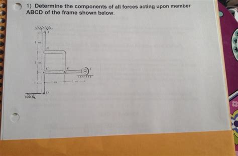 Solved Determine The Components Of All Forces Acting Upon Chegg