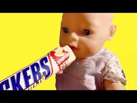 Беби бон кукла коляска и много сладостей Baby born видео - YouTube
