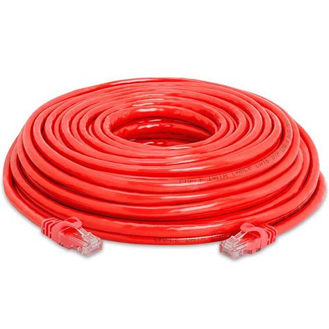 500 MHz Cat6 LAN Network UTP Ethernet Cable Red Cord - 50 FEET