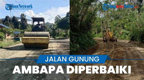 Jalan Gunung Ambapa Kolaka Timur Yang Sempat Viral Diperbaiki Sejumlah