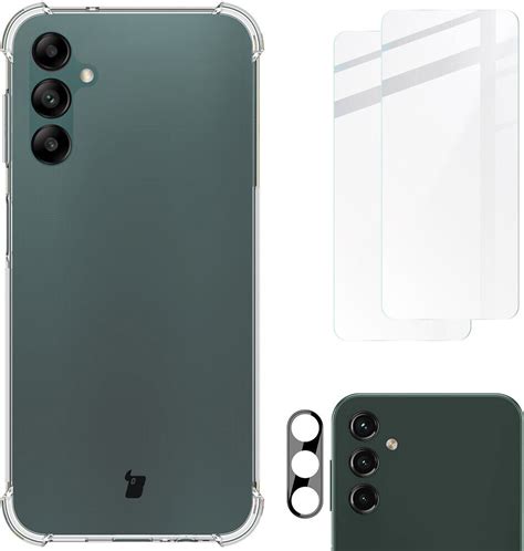 Bizon Schutzhülle 2x Glas Kameraschutz Case Clear Pack für Galaxy