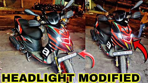 Aprilia Sr Drl Installed And Fog Light Installed In Headlight