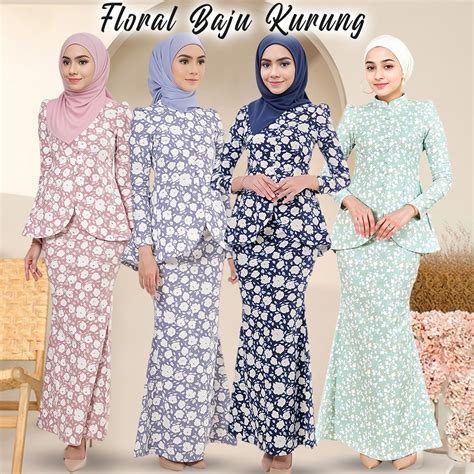 Lilac Sarah Kurung BajuRaya 2024 BAJU KURUNG Moden Ironless Kurung