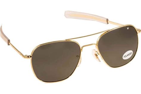 American Optical Original Pilot Gold Polarized Sunglasses Men Eyeshop