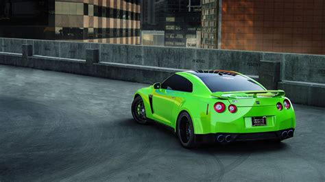 Green Nissan GT-R R35 HD wallpaper | Wallpaper Flare