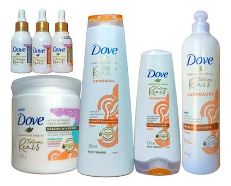 Kit Dove Texturas Reais Cachos Completo Crono Booster Frete grátis