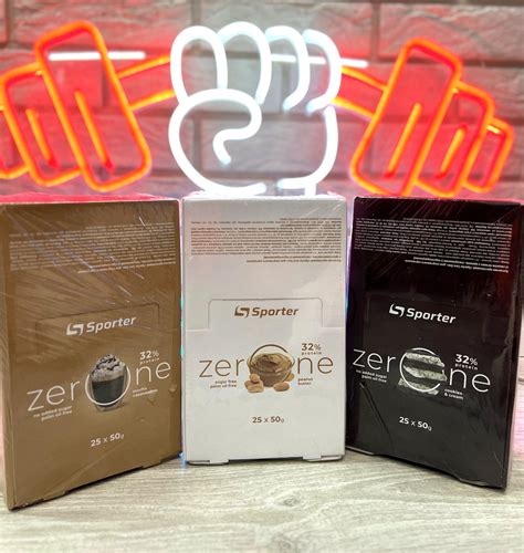 Протеиновые батончики Sporter Zero One 50g арахисовая паста, 25 штук ...