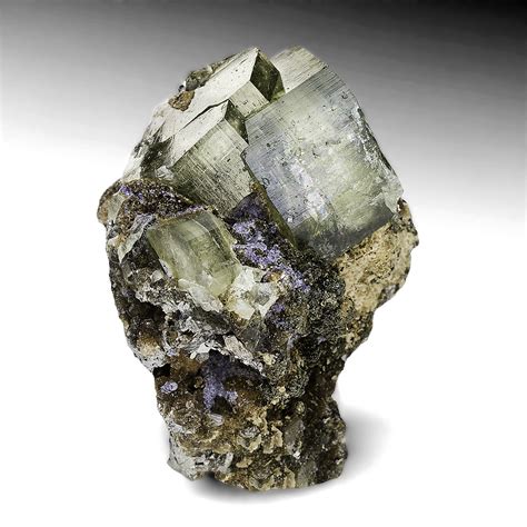 Fluorapatite With Fluorite Arsenopyrite Muscovite Siderite