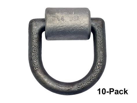 Wallace Forge B 46 10 Heavy Duty Weld On Tie Down Ring 10 Pack