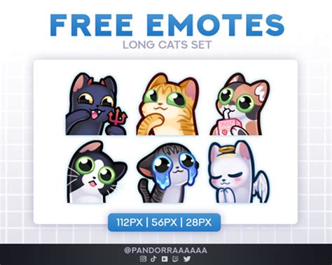 Free Long Cats Emotes Set Pandorraaaaaa S Ko Fi Shop Ko Fi Where