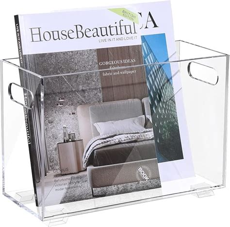 Amazon XOHYW Crystal Clear Acrylic Magazine Holder Space Saving