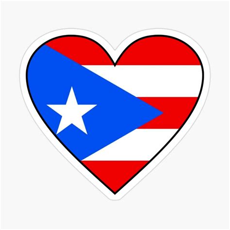 Puerto Rican Flag Love Puerto Rico Heart Bandera De Puerto Rico By