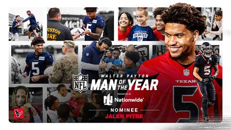 Jalen Pitre Is The Texans 2024 Walter Payton NFL Man Of The Year Nominee