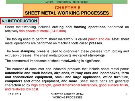 Ppt Chapter 6 Sheet Metal Working Processes Powerpoint Presentation