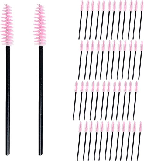 Eyelash Brushes 50 Pieces Disposable Mascara Wands Bendable Eyebrow Brush Portable Eyelash