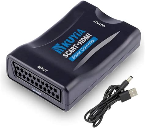 Kuyia Scart To Hdmi Adaptor Switch Video Audio Upscale Scart To Hdmi