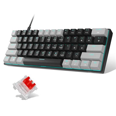 Buy MageGee60% Mechanical Keyboard, Gaming Keyboard with Red Switches and Sea Blue Backlit Small ...