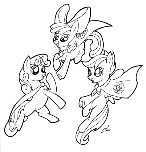 MLP Cutie Mark Crusaders Coloring Page - My Little Pony Coloring Pages