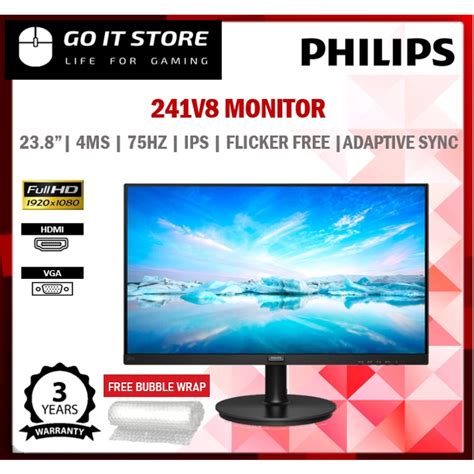 Philips 221v8 22 241v8 24 271v8 27 4ms 75hz Fhd Ips Adaptive