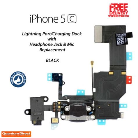 Neuf Rechange Port Chargement Dock Assemblage Pour Iphone C Noir