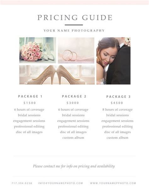 Photography Package Template