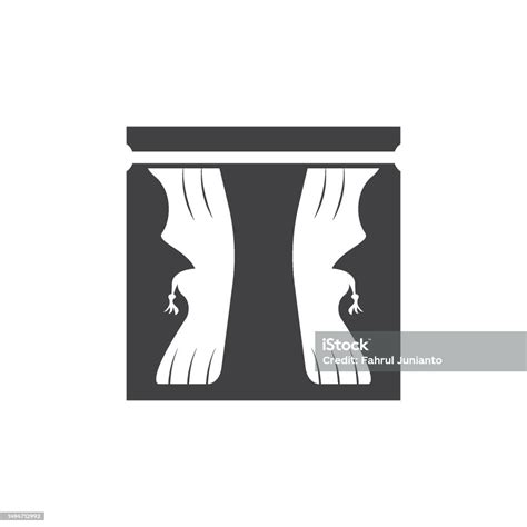 Curtain Window Room Curtains Furniture Logo Vector Template ...