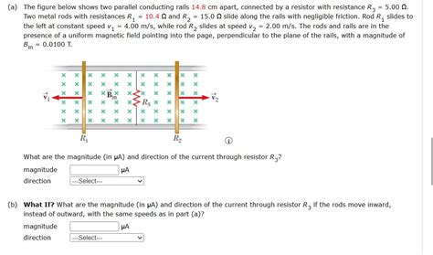 Solved A The Figure Below Shows Two Parallel Conductin