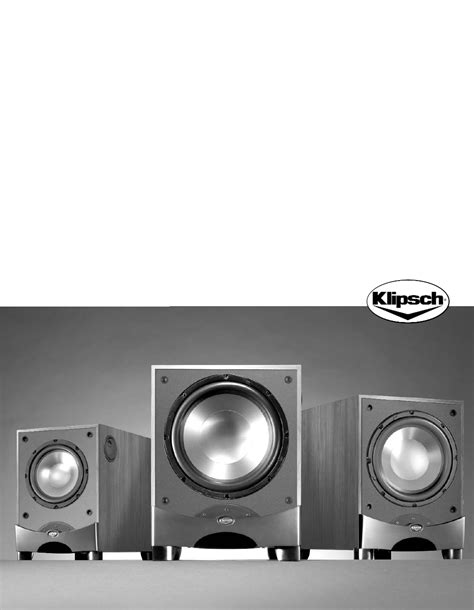 Klipsch Reference Sub Handleiding 24 Pagina S