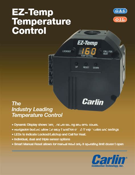 Ez Temp Product Sheet Carlin Combustion Technology