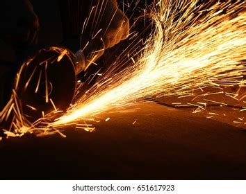 Metal Cutting Metal Cutting Angle Grinder Stock Photo 651617923 ...