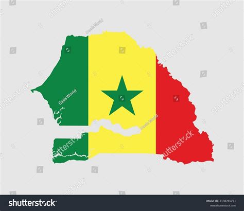 senegal flag map map republic senegal stock vector royalty