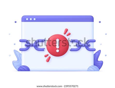 3d Page Error Sign System Error Stock Vector Royalty Free 2395570271