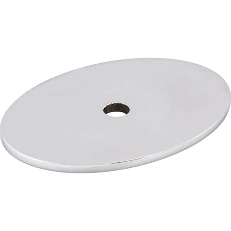 Mercer Collection Oval Knob Backplate In Polished Chrome By