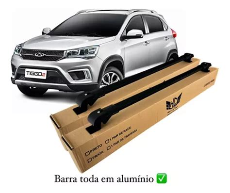 Travessa De Teto Tiggo 2 Slim Barras Aluminio 2019 2020 Parcelamento