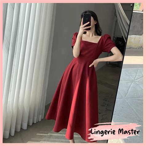 Jual Lingerie Master T U Neck Dress Korean Party Dress