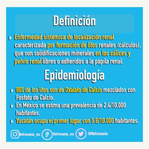 NefroMania Mx On Twitter La Litiasis Renal Es Una Enfermedad