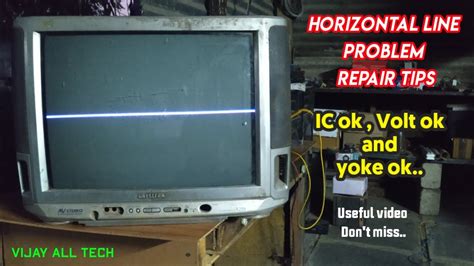 Crt Tv Horizontal Line Problem Repair Technique Ic Ok Volt Ok In