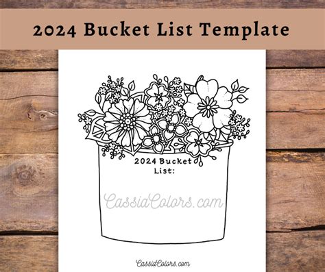 2024 Bucket List Template Free Lexie Opalina