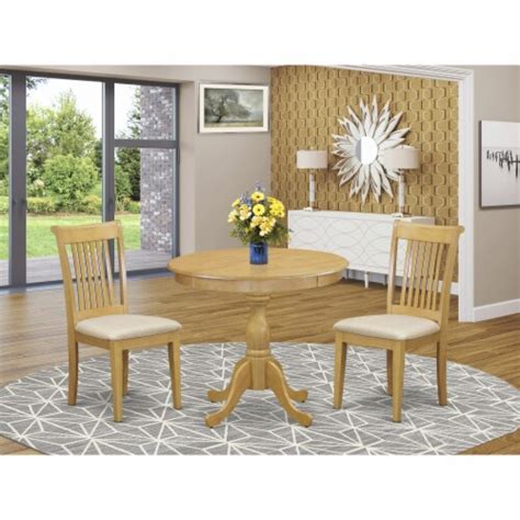 East West Furniture Antique Piece Dining Room Set With Slatted Back