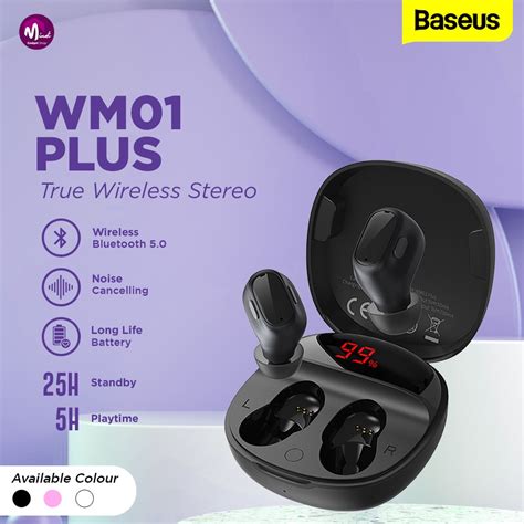 Jual Baseus - TWS - Encok WM01 Plus Earbuds | Shopee Indonesia