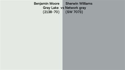 Benjamin Moore Gray Lake 2138 70 Vs Sherwin Williams Network Gray Sw 7073 Side By Side