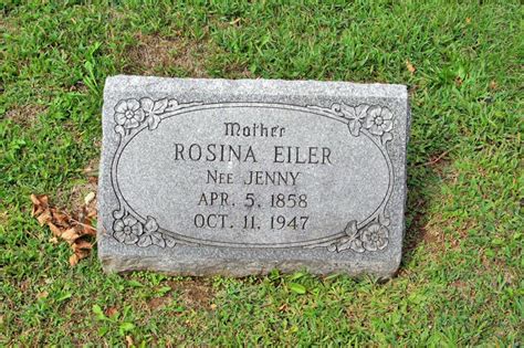 Rosina Jenny Eiler 1858 1947 Find A Grave äreminne