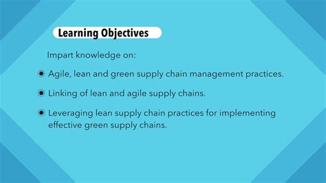 W12 I Agile Lean And Green Supply Chain Management Intro Video