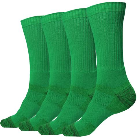 Green Crew Socks - 2 Pairs-J-006